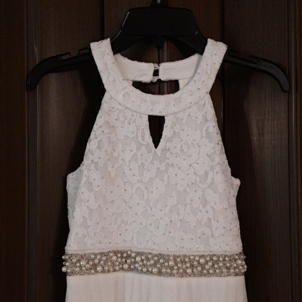 Girls Wedding Communion Dress White Size 8